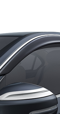 Honda Amaze Accessory - Door Visor With Chrome