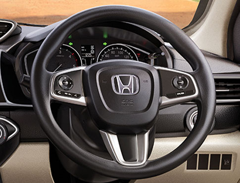 Honda Amaze Interior -  multi function steering wheel