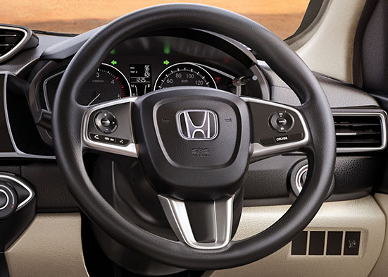 Honda Amaze Interior - Multi Function Steering Wheel