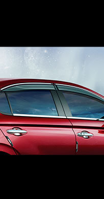 Honda City 2020 Model Chrome Kit - Elegance - Door Visor With Chrome