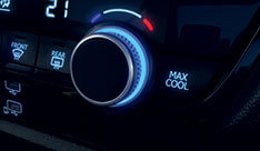 New Honda City Convenience - Click-Feel AC Dials With Temperature Dial Red/Blue Illumination
