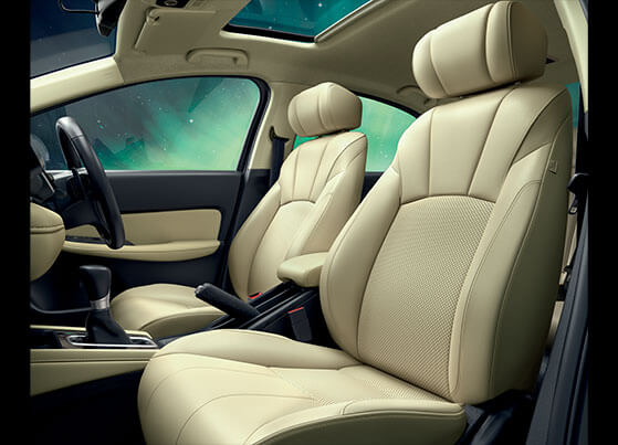 New Honda City 2020 Interior - Contemporary Seat Design with Premium Leather Upholstery