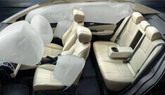 New Honda City Car Safety - 6 Airbags System (Dual Front I-SRS^ Airbags, Front Seats I-Side Airbags & Side Curtain Airbags)