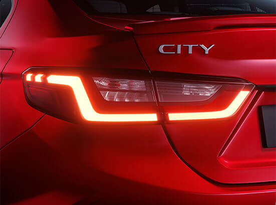 New Honda City e:HEV Exterior - Z Shaped 3D wrap around LED Tail lamps (with uniform edge light & LED side marker lamps)