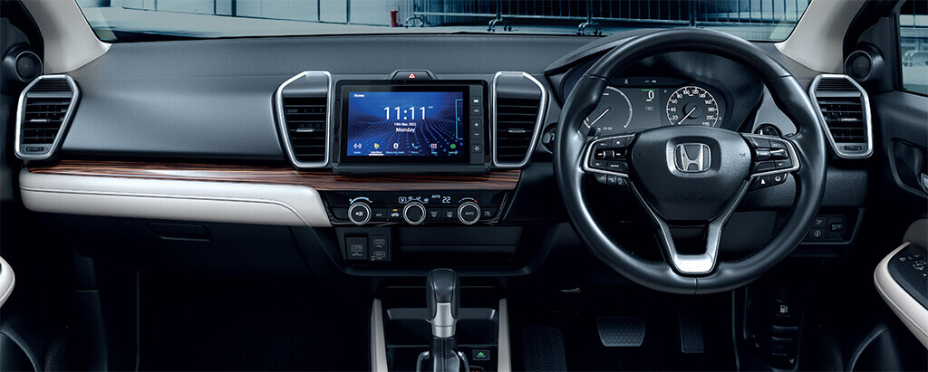 New Honda City e:HEV Model - Sophisticated Dashboard with Soft Touch Pads & 20.3 cm (8 in) Advance Touchscreen Display