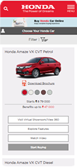 Buy a New Honda Car Online from Mobile Device