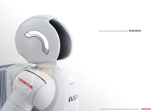 Side View Head of Asimo Robot
