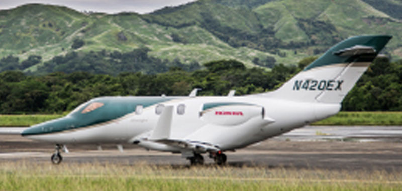 Side View Green Hondajet N420EX