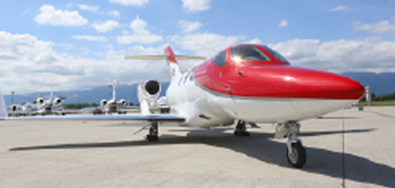 Front View Red Hondajet