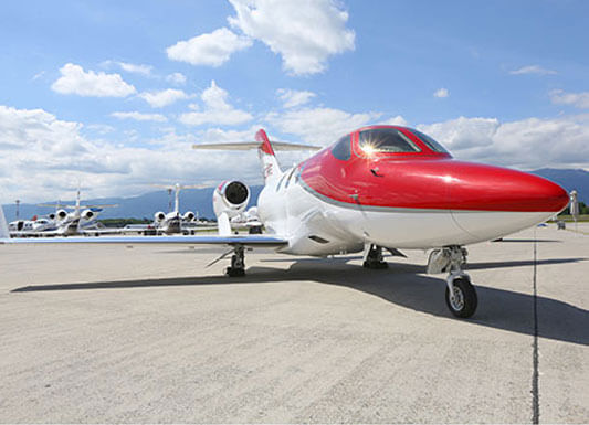 Front View of Standing  Hondajet 